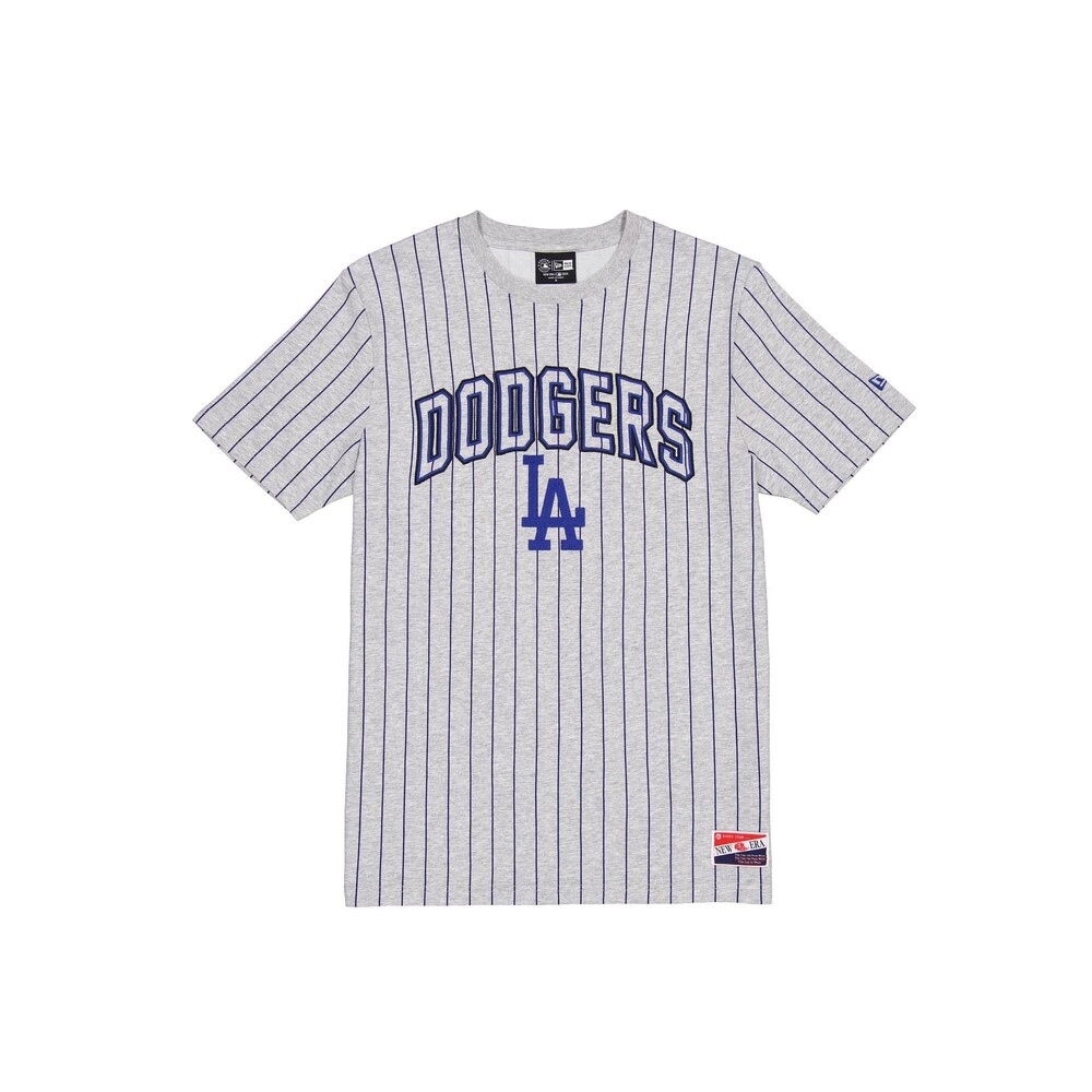 New Era Los Angeles Dodgers Throwback Gray Pinstripe T-Shirt - Size M